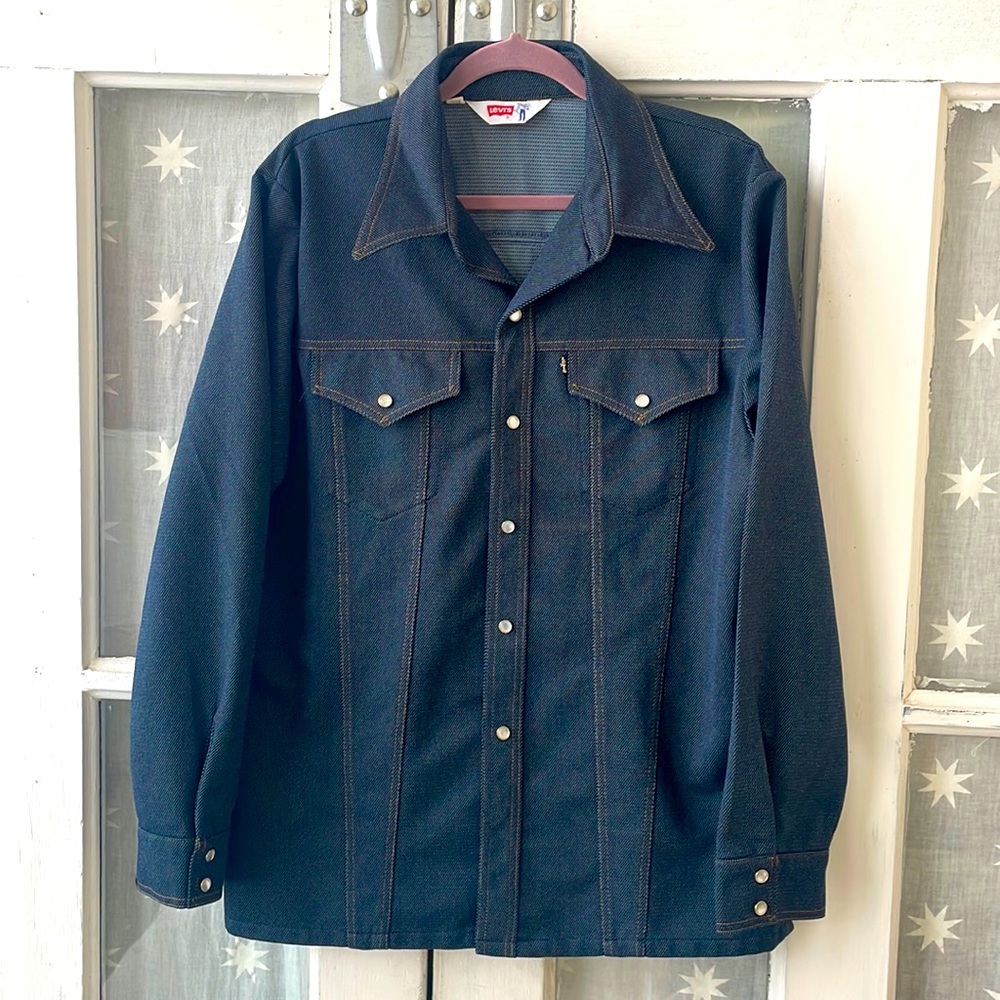 Vintage Levi’s Polyester shirt jacket pearlsnap XLL